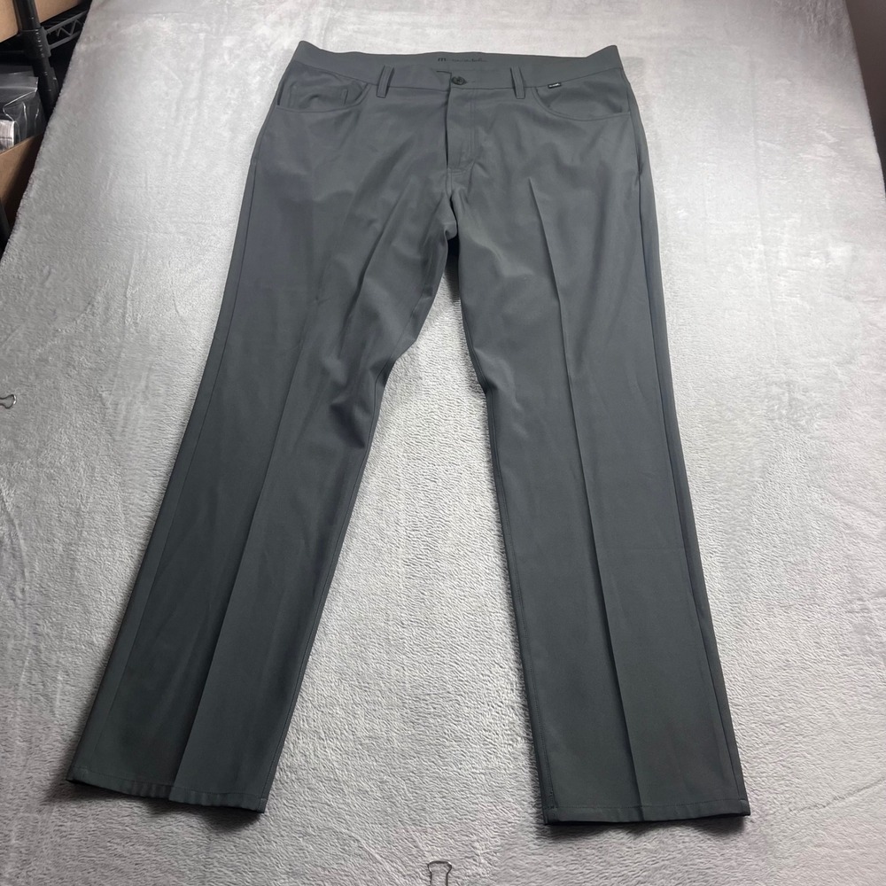 TravisMathew Mens 38x32 Open to Close Golf Pants Charcoal Grey Stretch